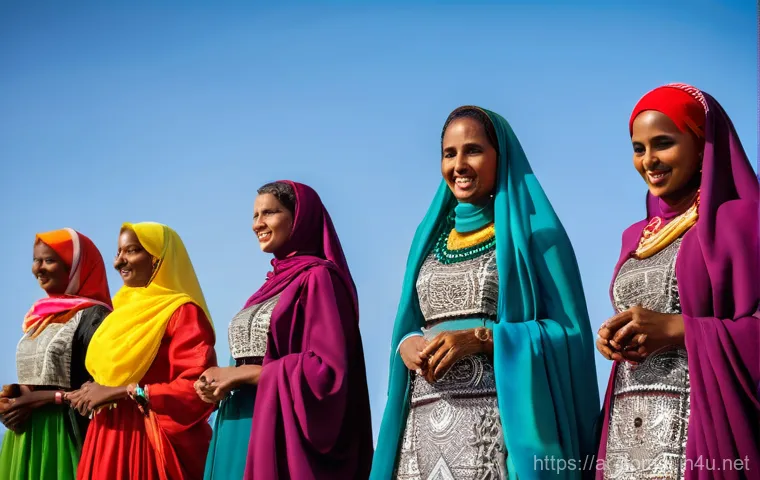 소말릴란드의 민속 춤 - **"Joyous Buraanbur Dance in Somalia"**
A group of Somali women gracefully performing the tradit...