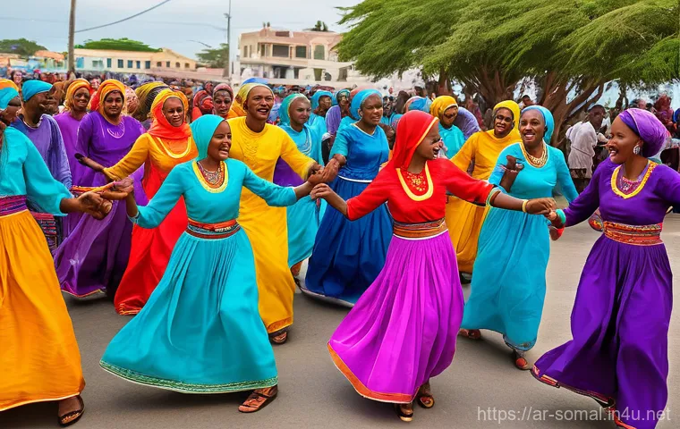 소말릴란드의 민속 춤 - **"Joyous Buraanbur Dance in Somalia"**
    A group of Somali women gracefully performing the tradit...
